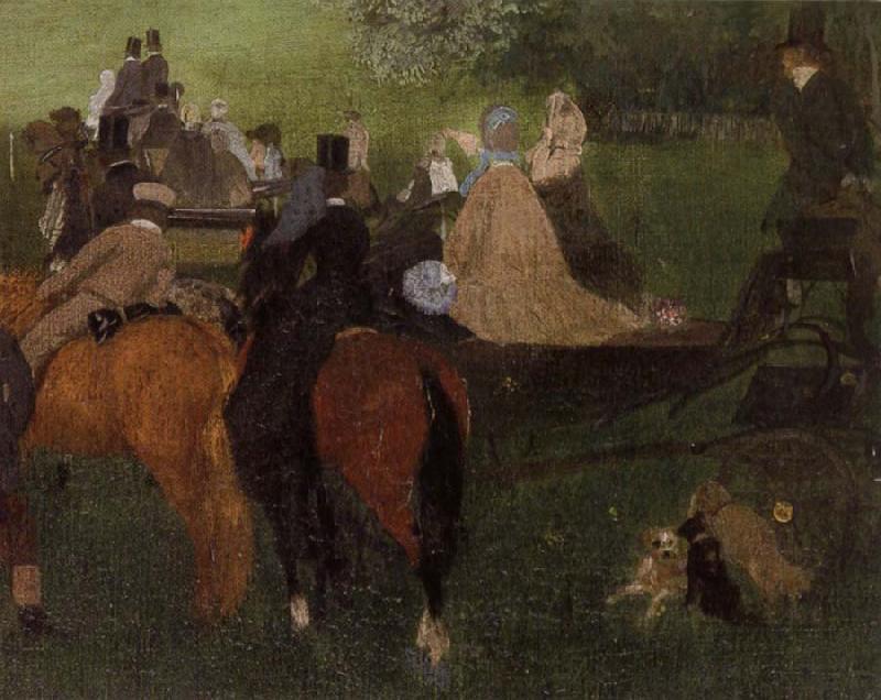 Edgar Degas On the Racecourse oil painting image